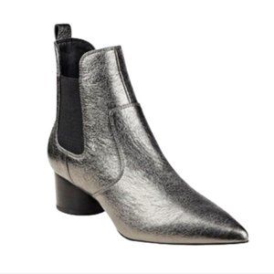 Kendall + Kylie Logan Silver Pointed Toe Booties
